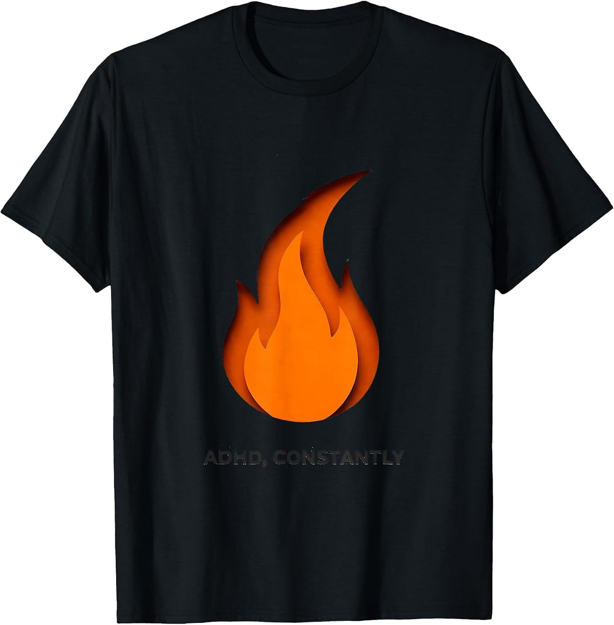 Men's ADHD Constantly Minimalist Neurodiversity Awareness T-Shirt - Black