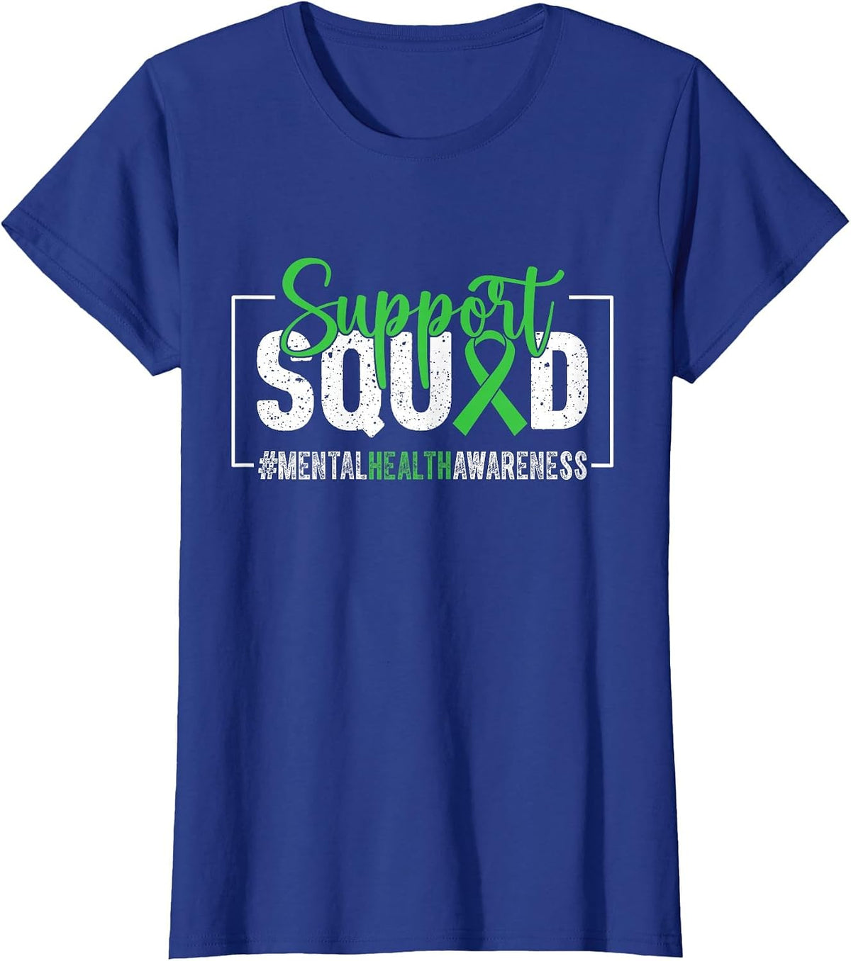 Support Squad Mental Health Awareness Ribbon T-Shirt - Royal Blue