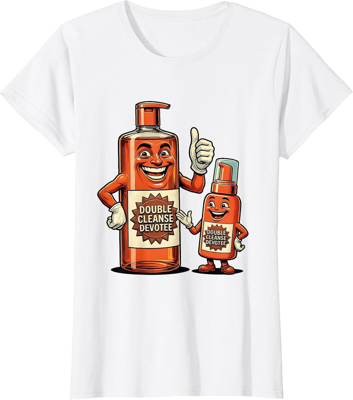 Double Cleanse Devotee K-Beauty Skincare Design T-Shirt - White