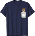 Sheltie Shetland Sheepdog Puppy Dog in Your Pocket T-Shirt - Navy Blue