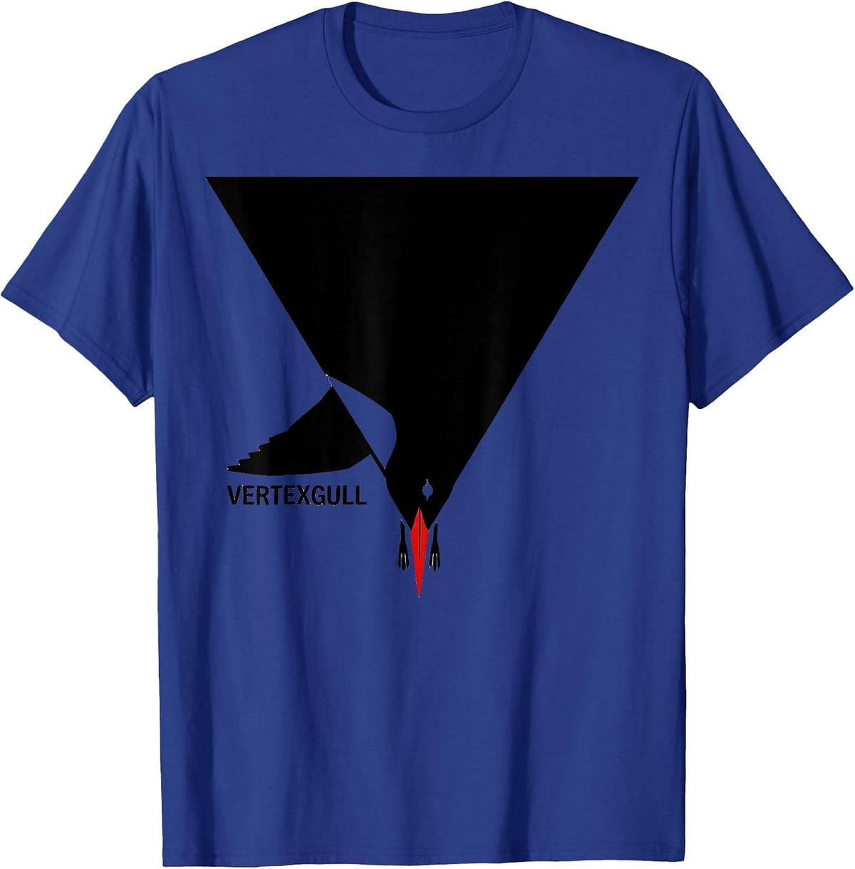 Vertexgull Funny Geometric Bird Pun Math Teacher Humor T-Shirt - Royal Blue