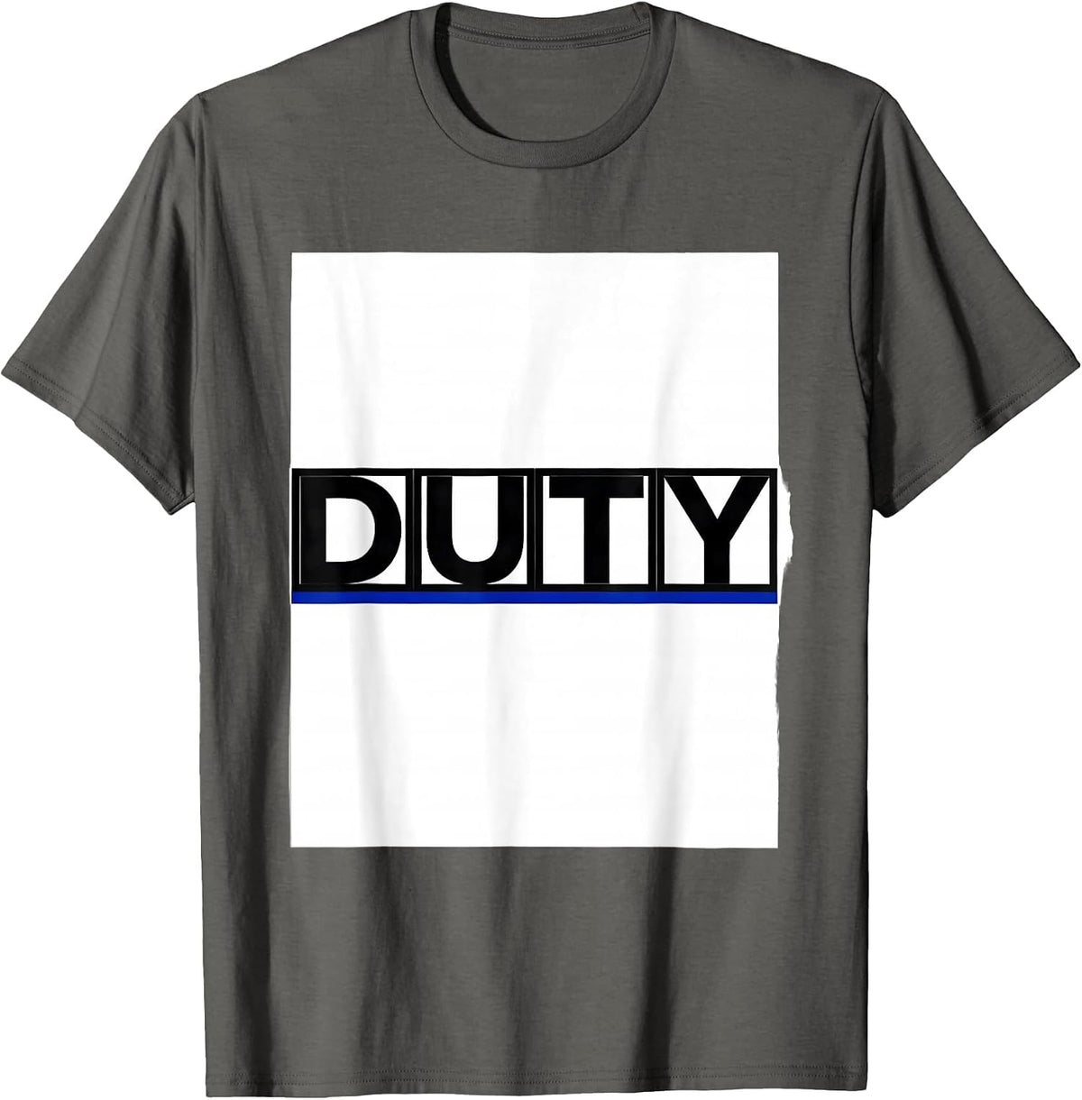 Delta Uniform Tango Yankee Thin Blue Line Police Support T-Shirt - Asphalt Grey