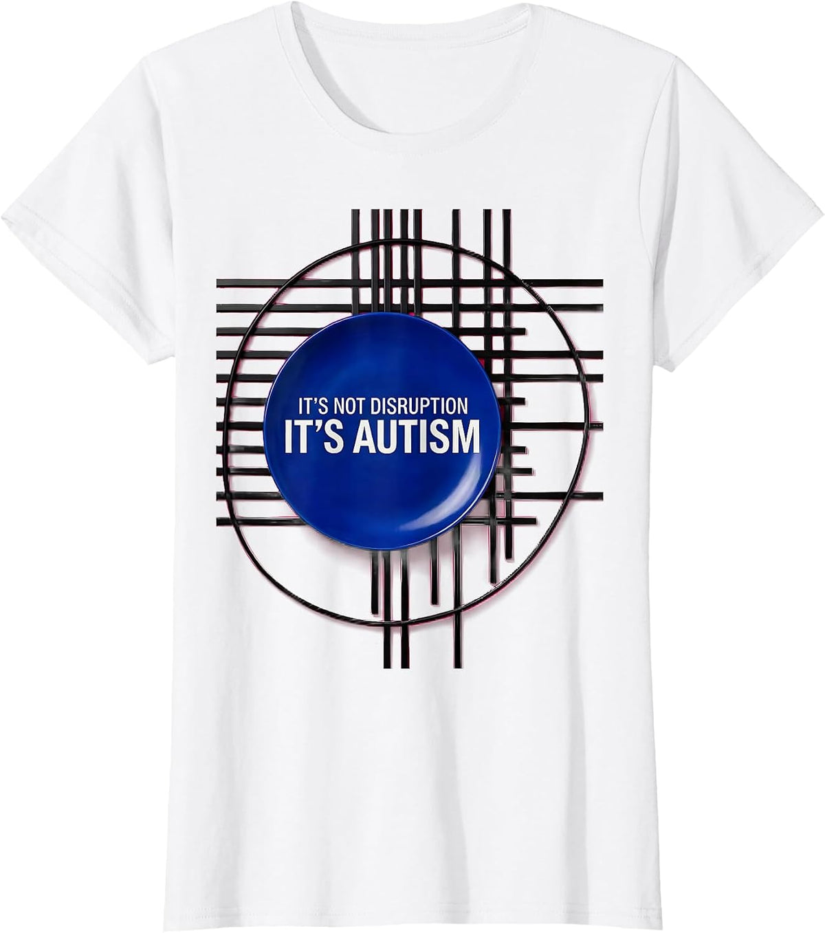 It's Not Disruption It's Autism Funny Neurodiversity T-Shirt - White