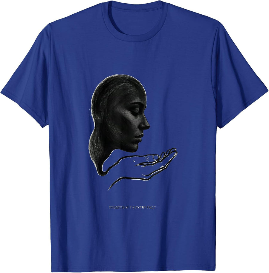 Trusted With Every Face Minimalist Esthetician Gift T-Shirt - Royal Blue