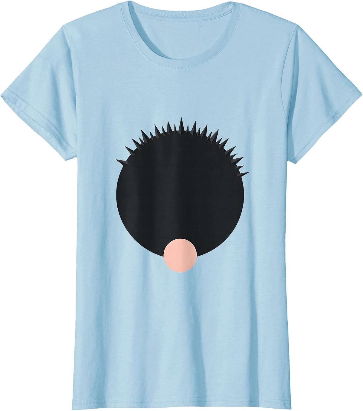 Calm Hedgehog Minimalist Cute Animal Humor T-Shirt - Baby Blue