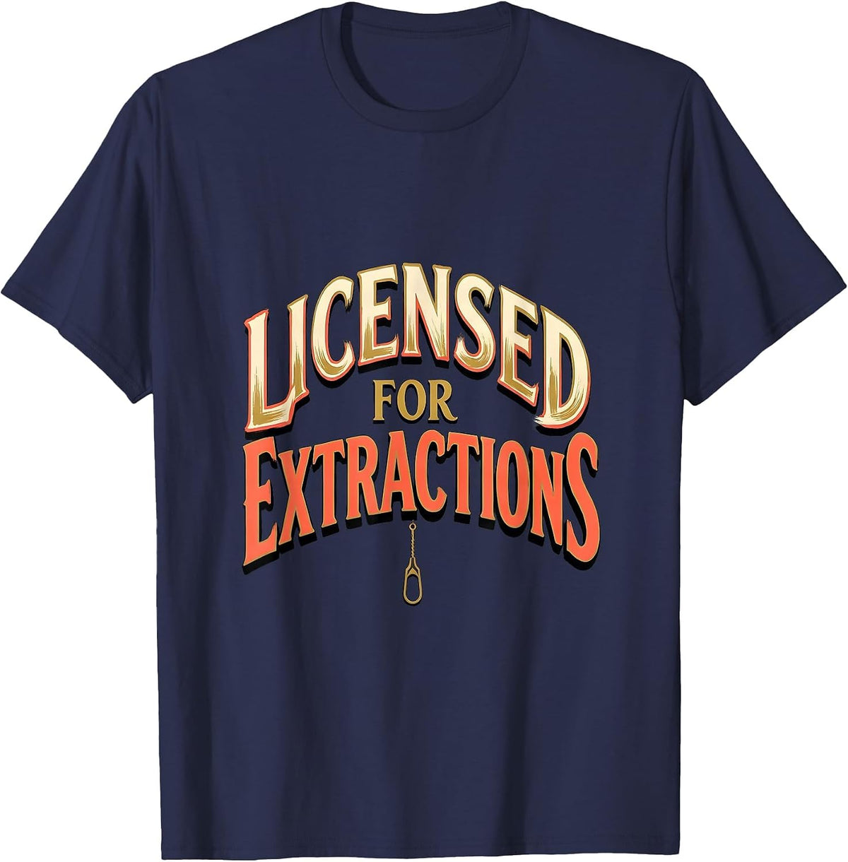 Men's Licensed For Extractions Funny Esthetician Skincare T-Shirt - Navy Blue