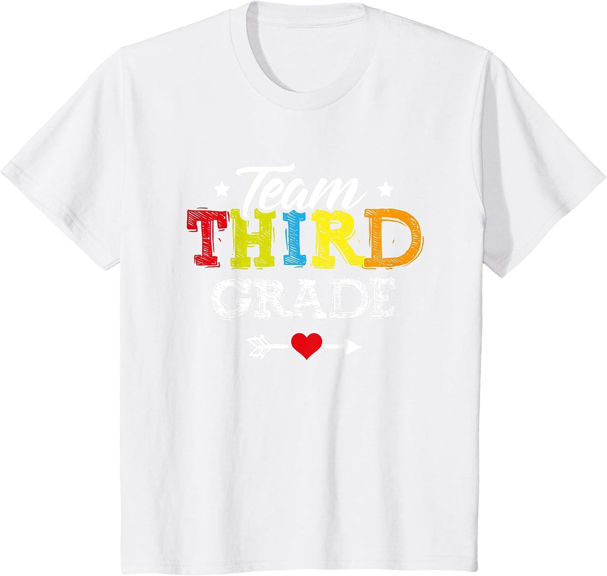 Team Third Grade Shirt Teacher Student Kids Back to School T-Shirt - White