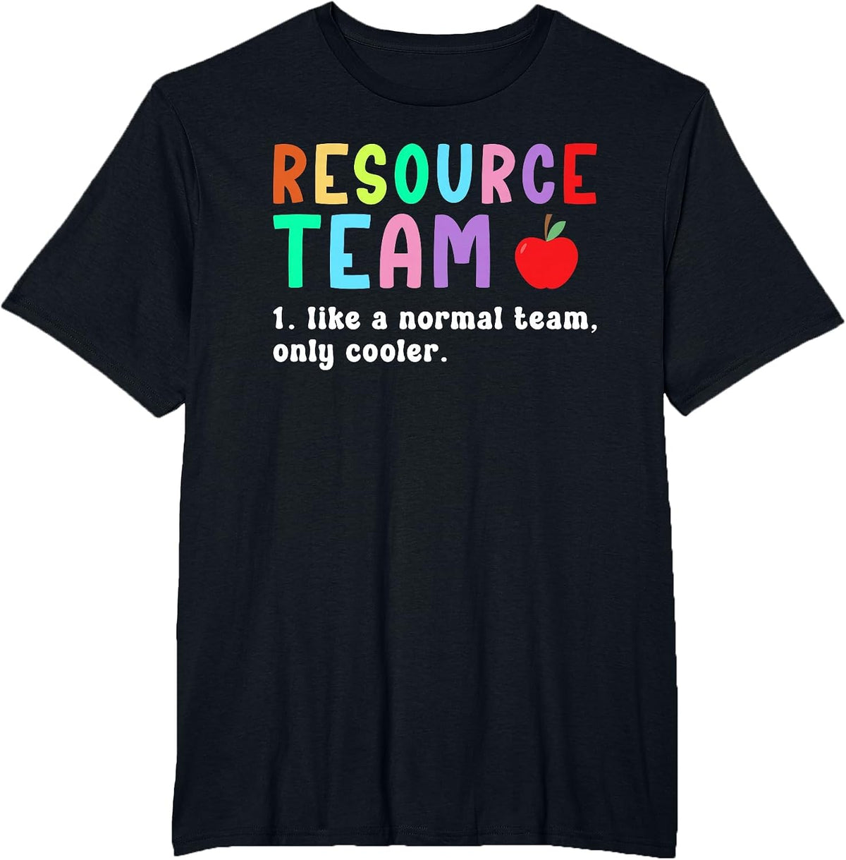 Resource Team Definition Resource Teacher Crew T-Shirt - Black