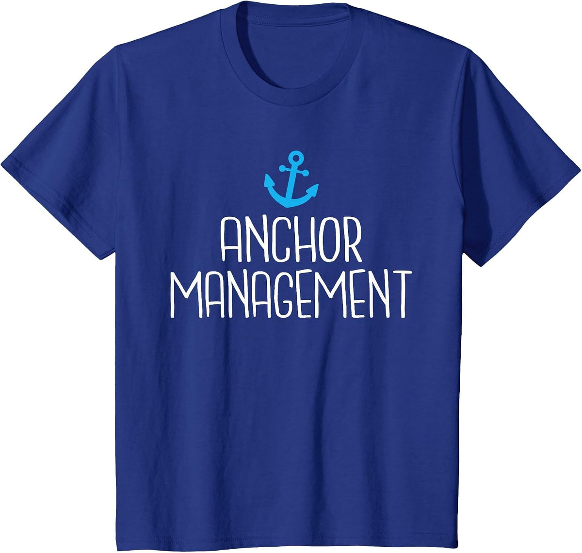 Anchor Management Boat Captain Sailors T-Shirt - Royal Blue