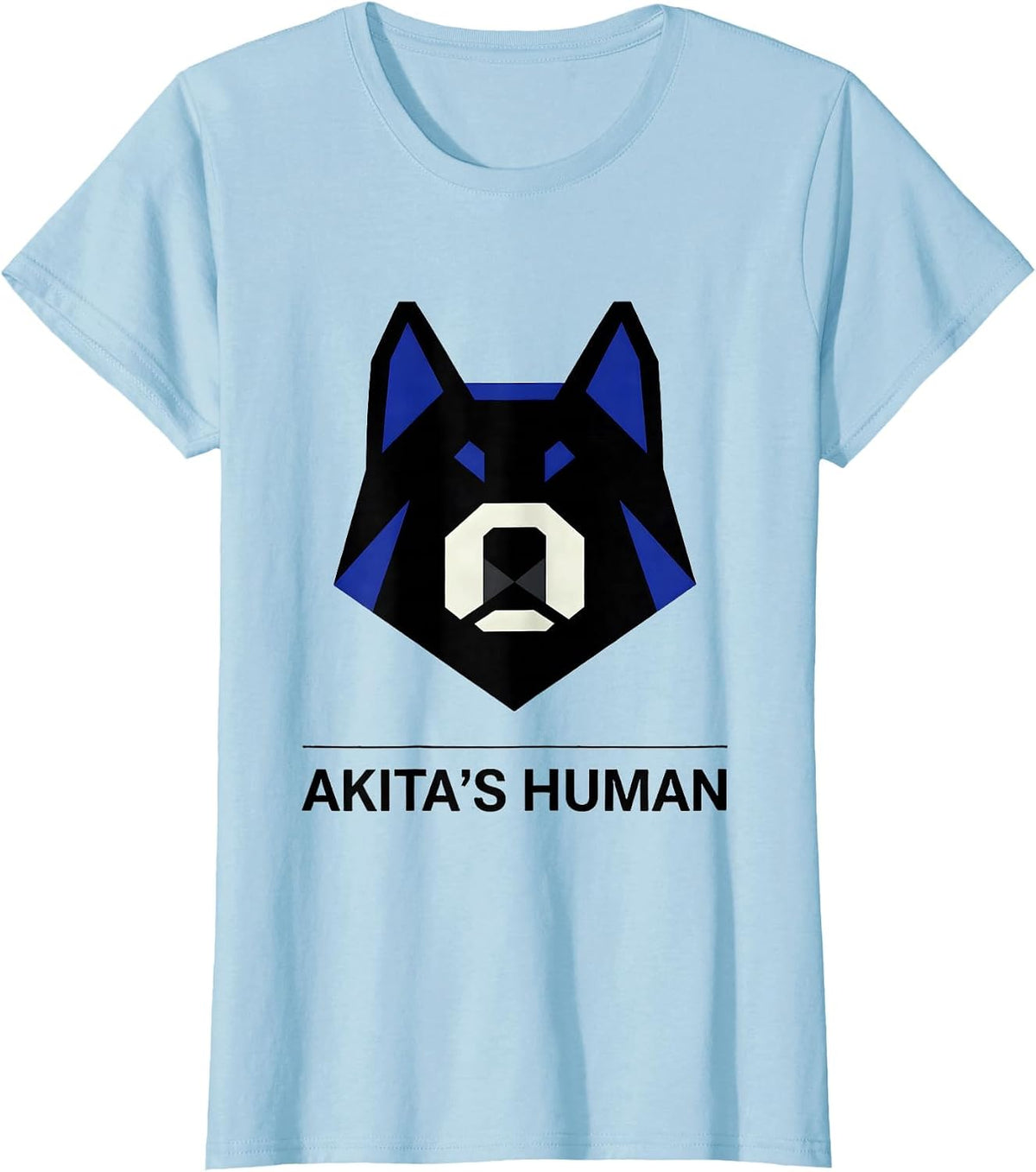 Akita's Human Cute Kawaii Dog Breed Lover Gift T-Shirt - Baby Blue