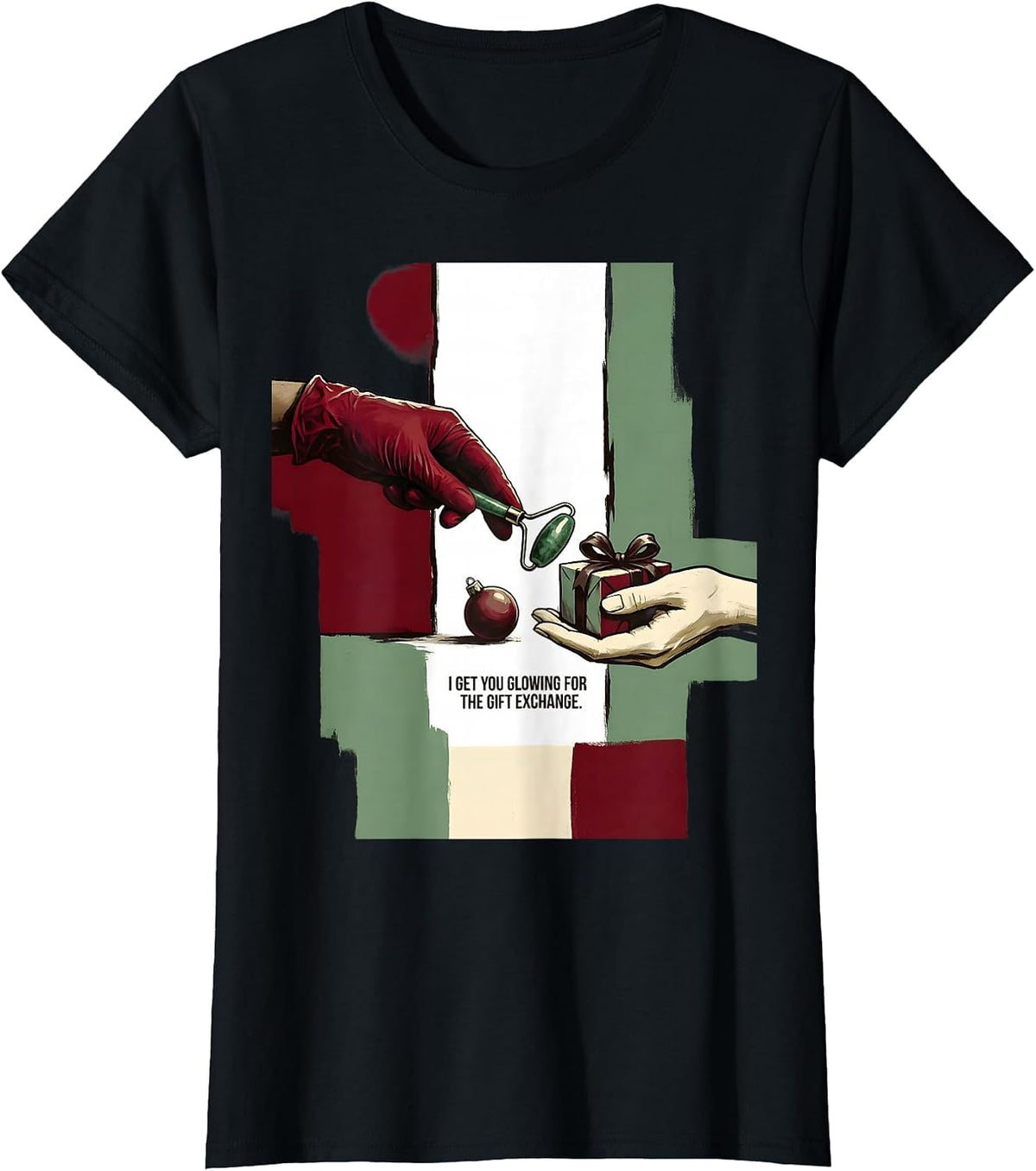 I Get You Glowing For The Gift Exchange Esthetician T-Shirt - Black
