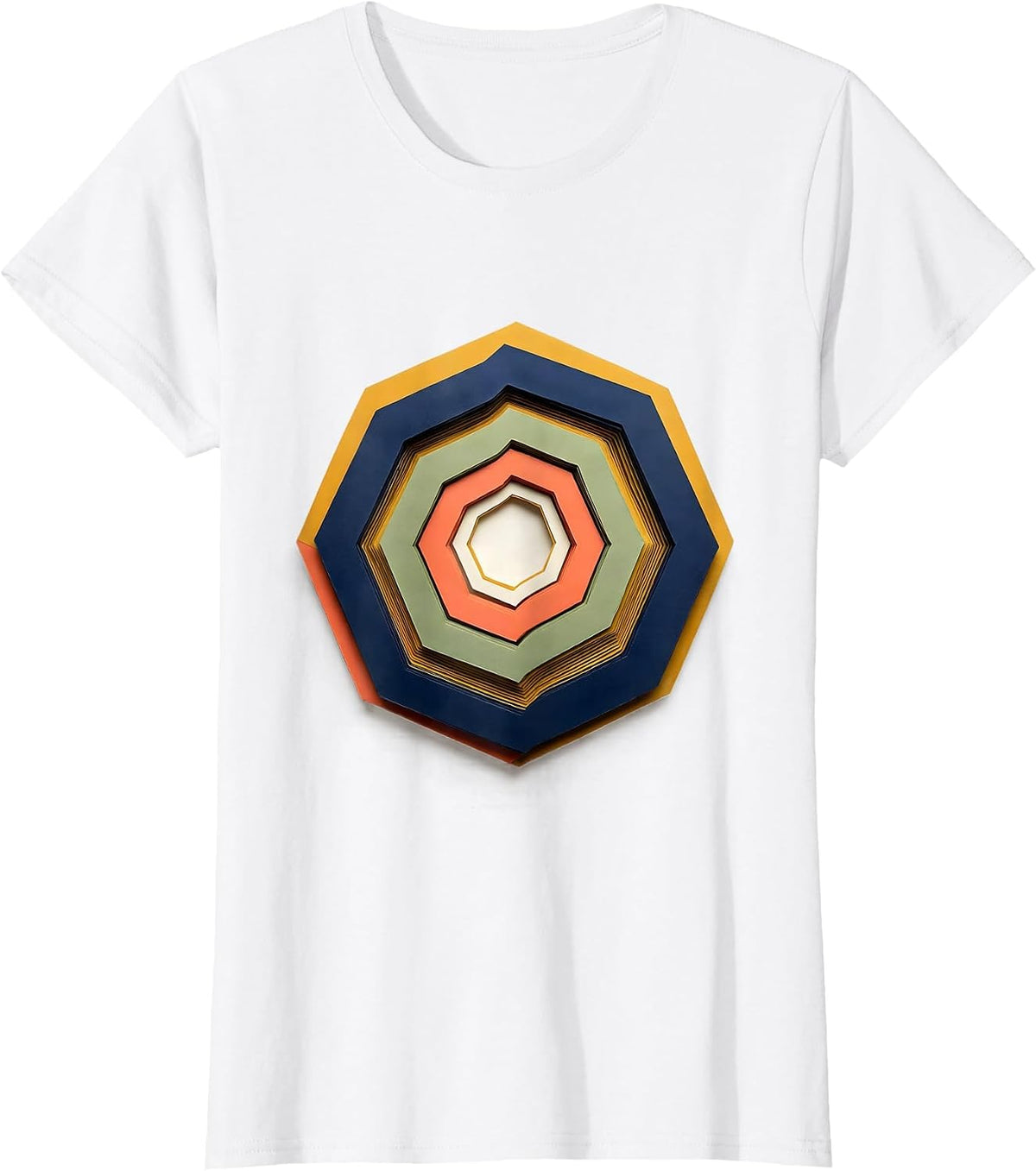 Fibonacci Spiral Golden Ratio Sacred Geometry Math T-Shirt - White