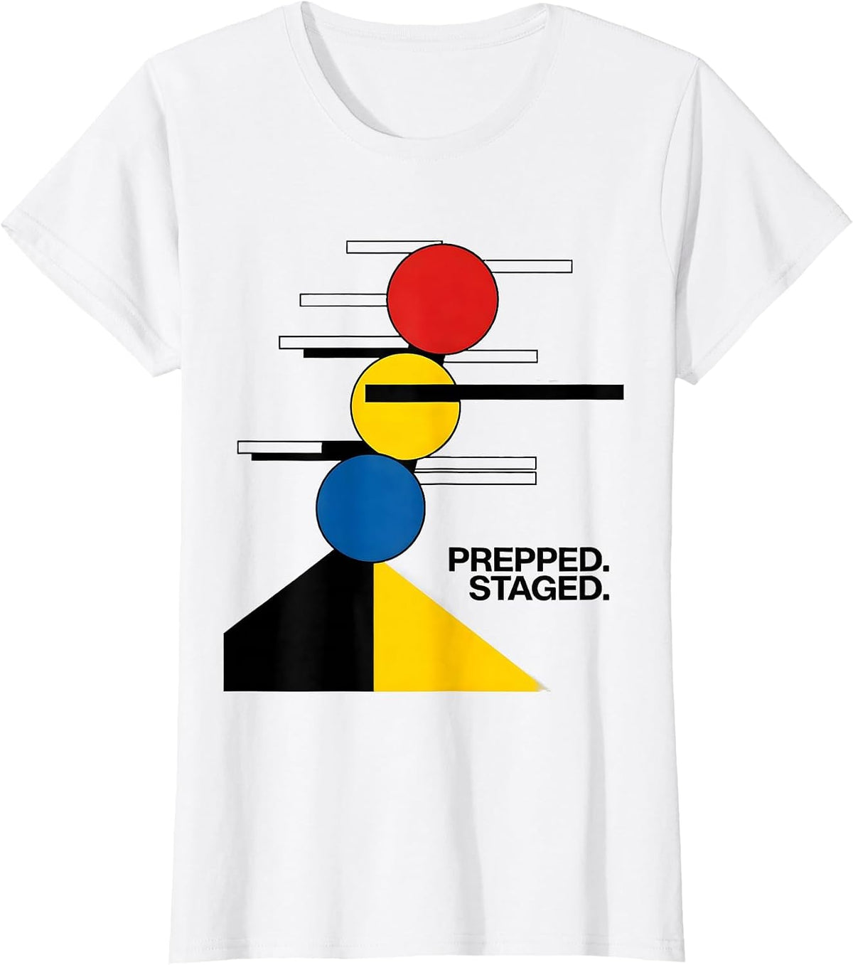Prepped Staged Bauhaus Modernist Drag Racing RC Car T-Shirt - White