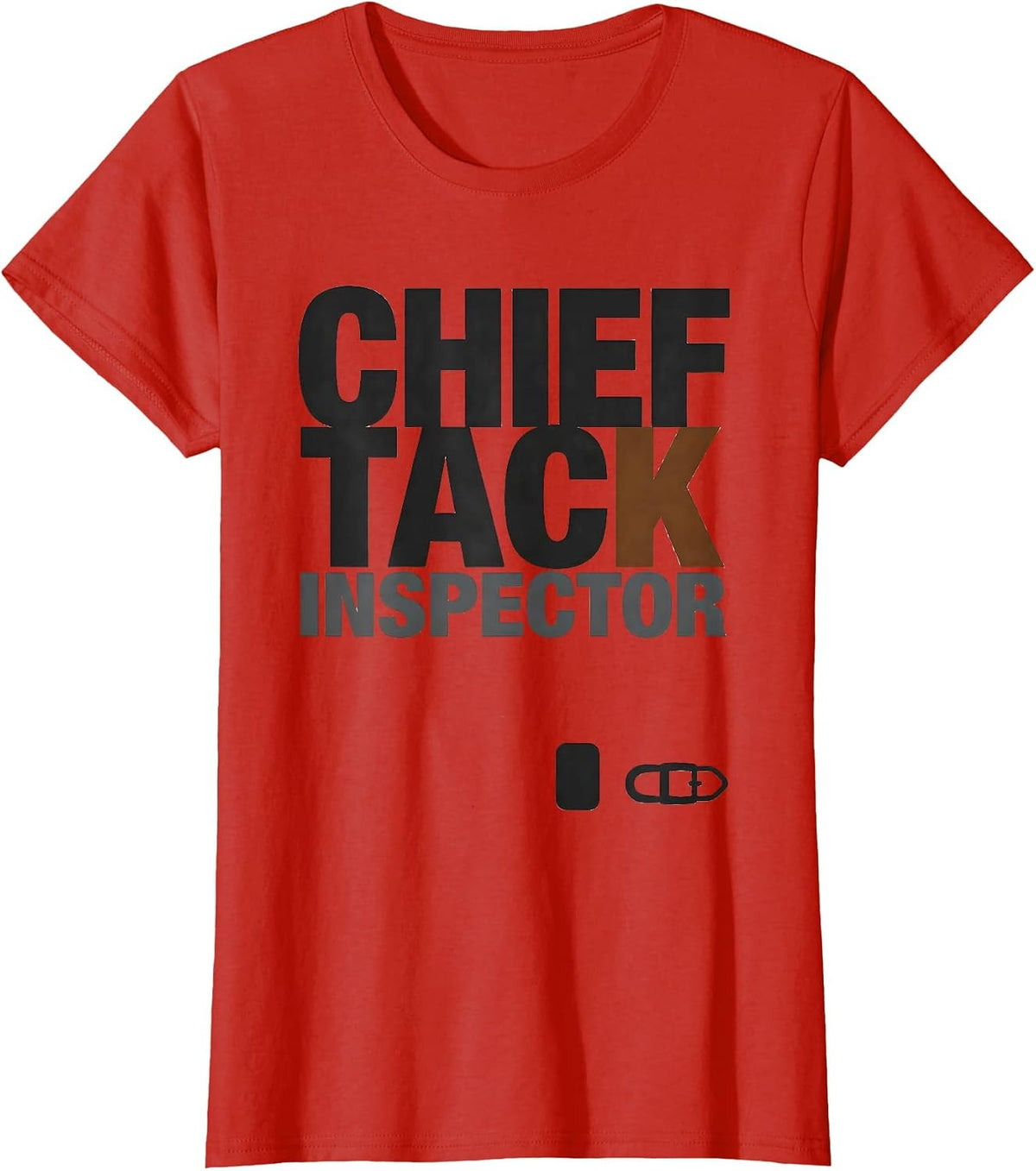 Women's Chief Tack Inspector Funny Horse Lover Equestrian Humor T-Shirt - Red