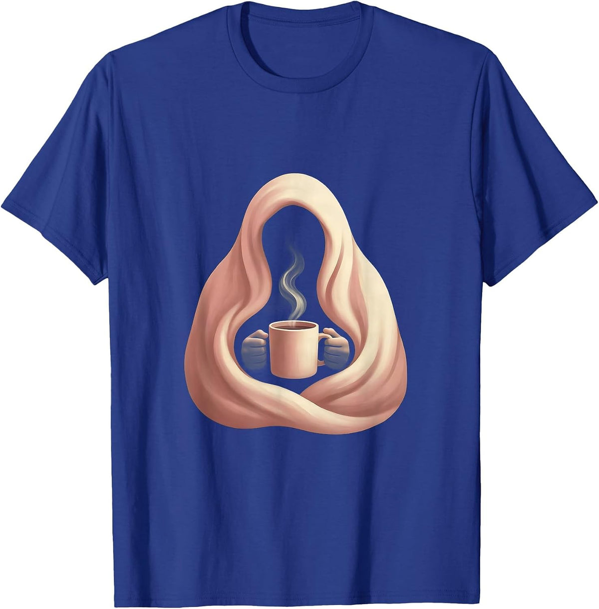 Cozy Blanket and Mug Mental Health Matters Design T-Shirt - Royal Blue