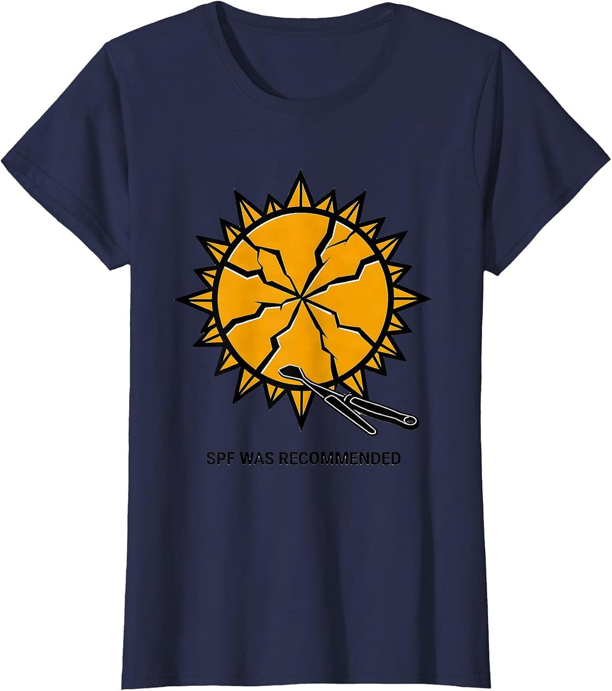 Women's SPF Was Recommended Swiss International Esthetician Skincare T-Shirt - Navy Blue