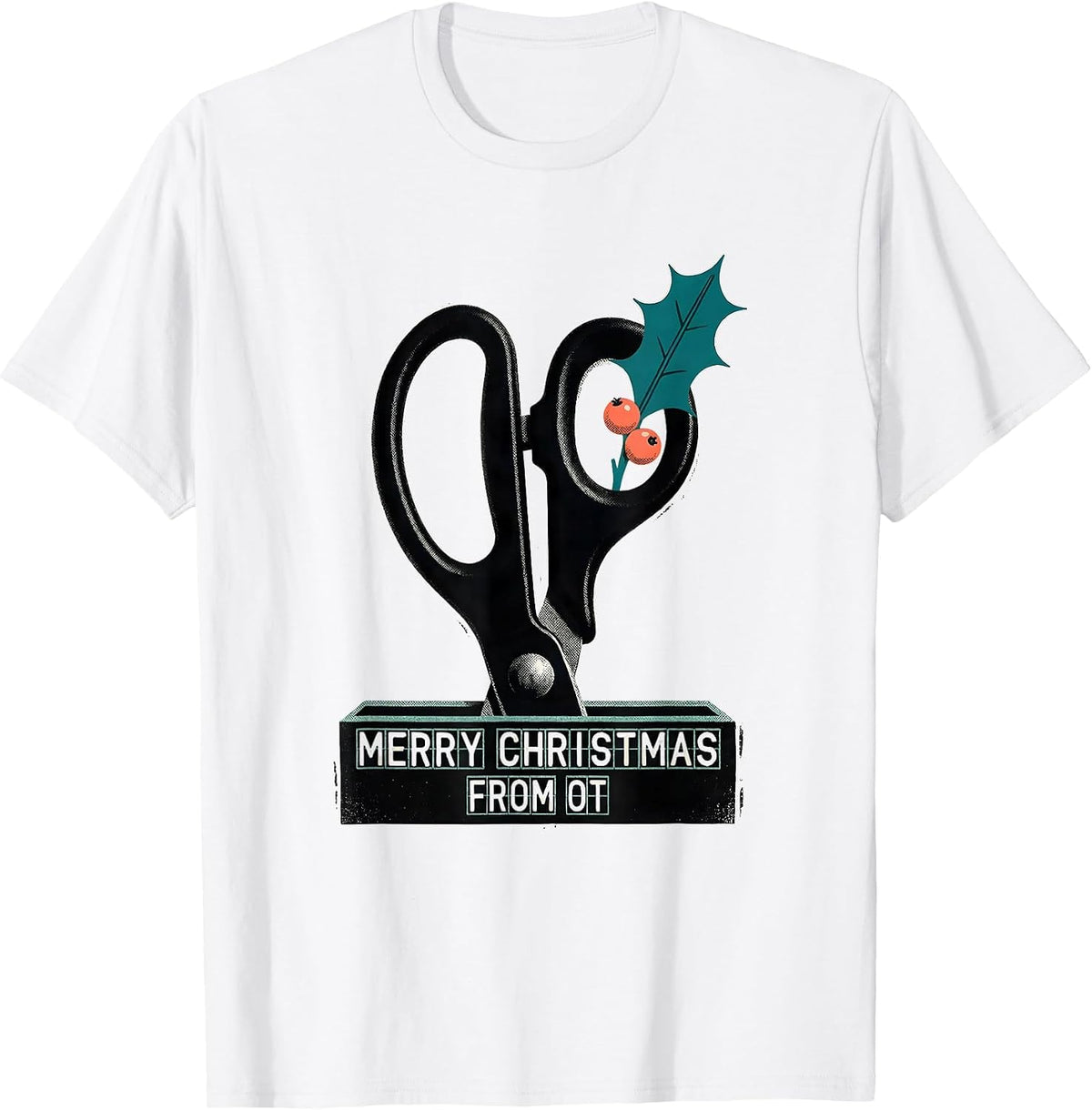 Men's Merry Christmas From OT Midcentury Modern Occupational T-Shirt - White