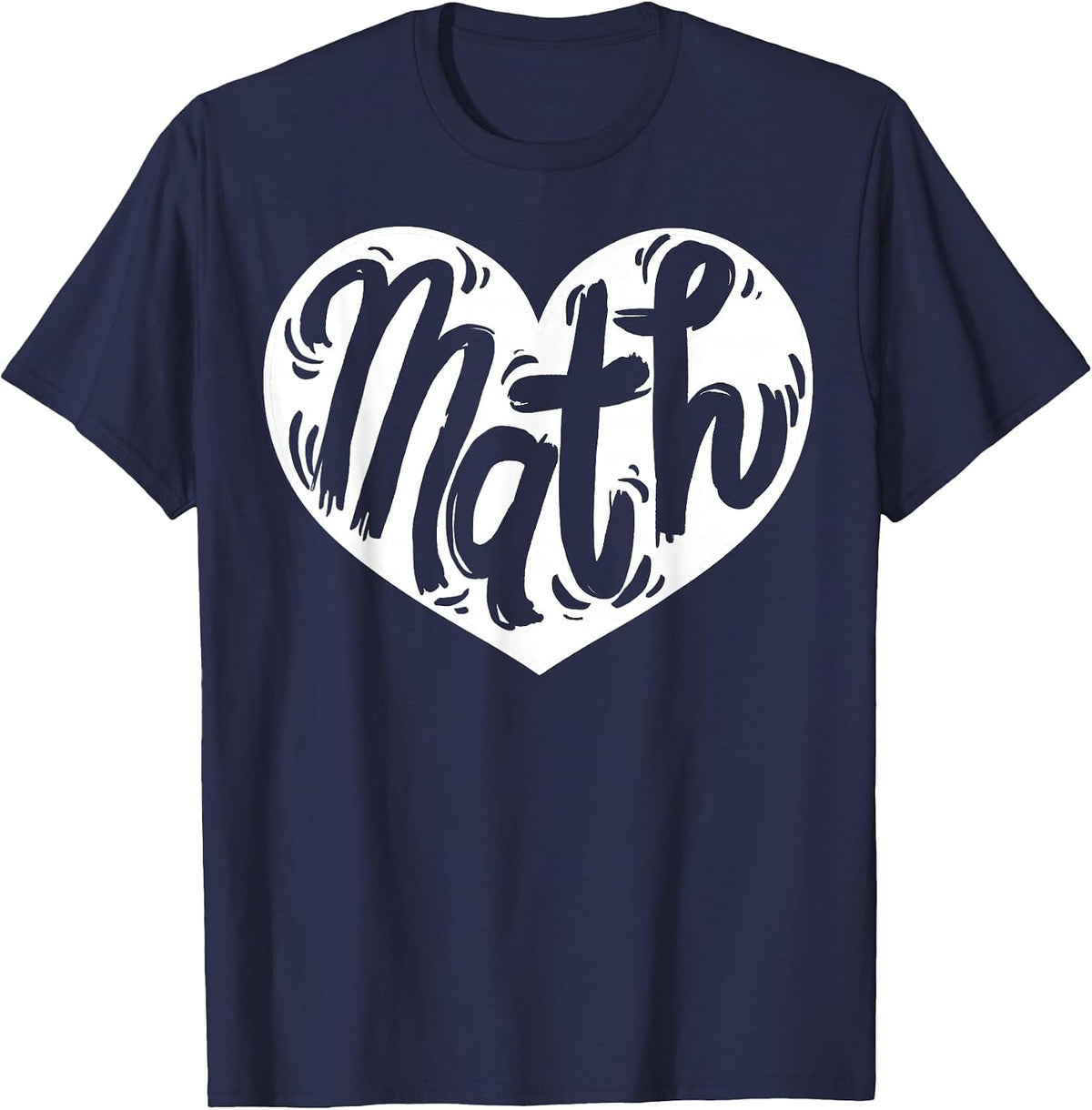 Math Teacher Student Love Valentine's Day T-Shirt - Navy Blue