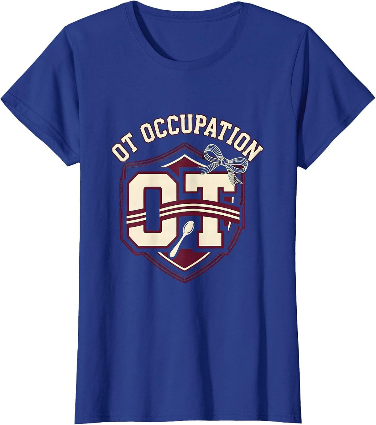 Women's OT Occupation Retro Playful Occupational Therapy OT Month T-Shirt - Royal Blue