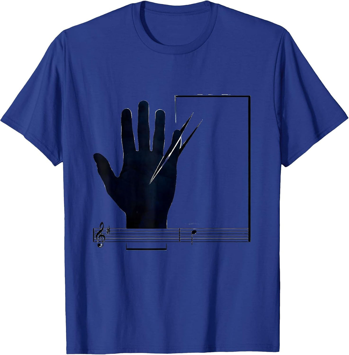 Men's Music Symbol Humor Editorial Conceptual Musician Gift T-Shirt - Royal Blue