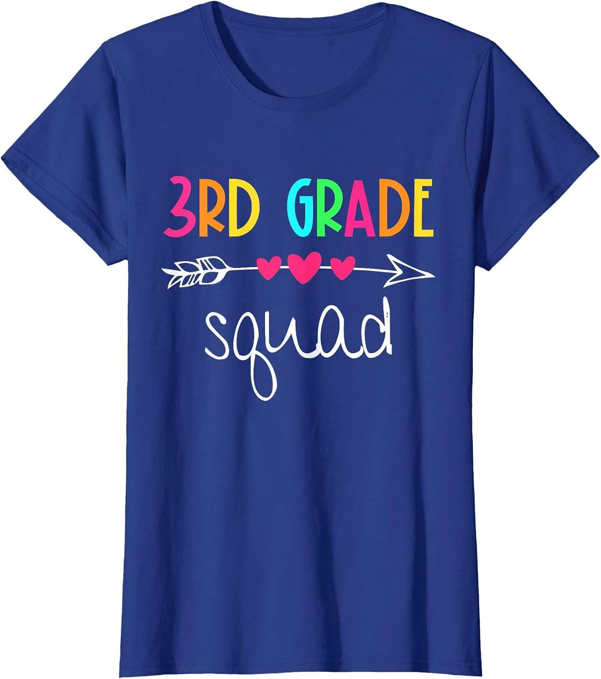 3rd Grade Squad Third Teacher Student Team Back to School T-Shirt - Royal Blue