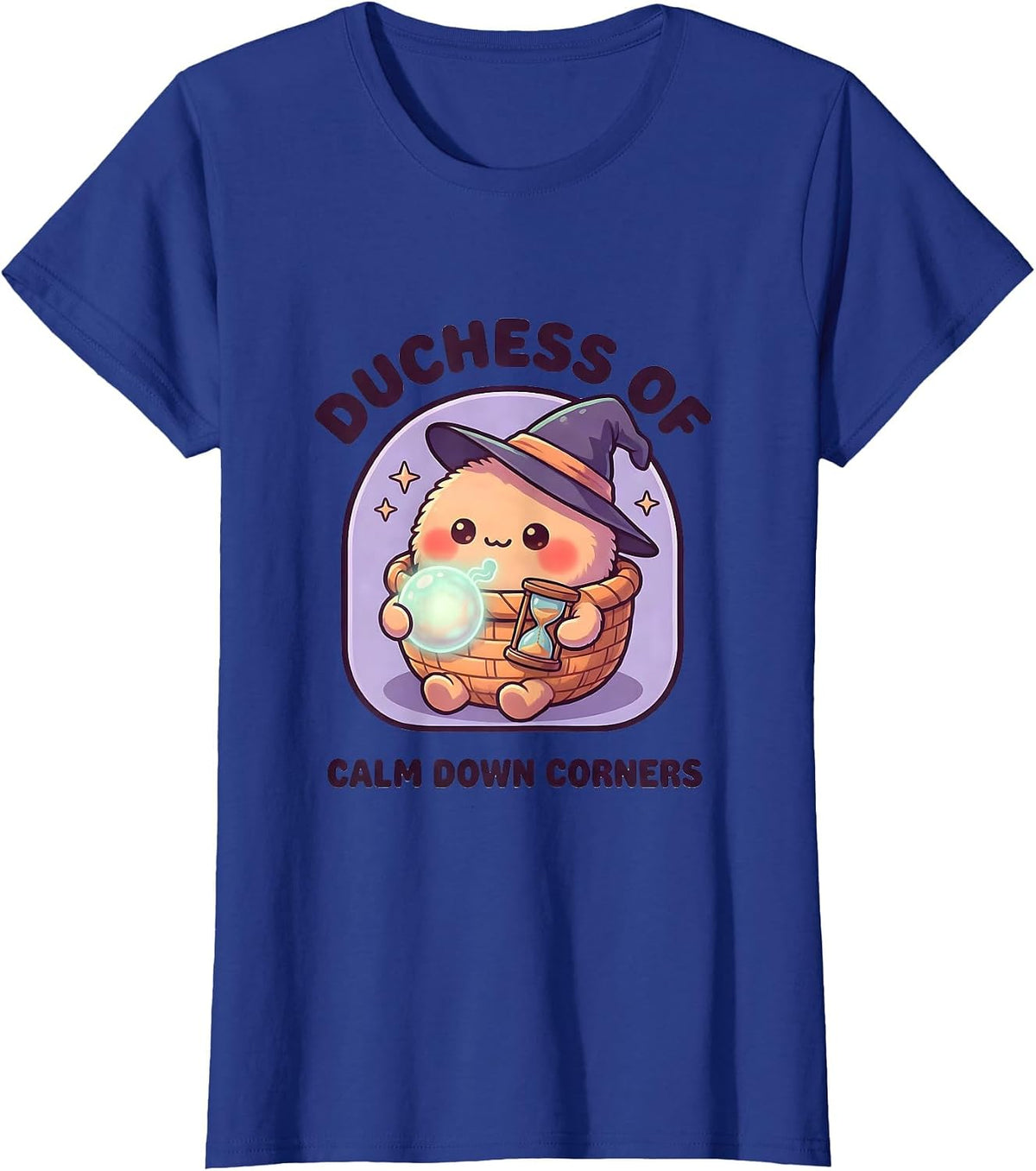 Women's Duchess of Calm Down Corners Cute Kawaii Halloween Teacher T-Shirt - Royal Blue