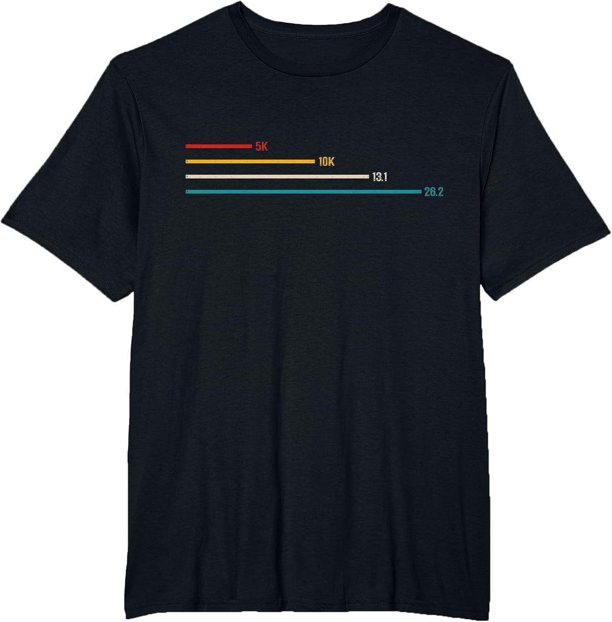 Running Vintage 26.2 Miles Marathoner Half Marathon Runner T-Shirt - Black