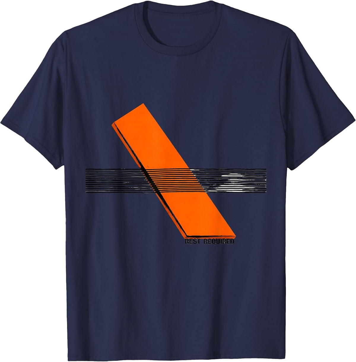 Men's Rest Required Funny Music Lover Gift Musicians Teacher Humor T-Shirt - Navy Blue
