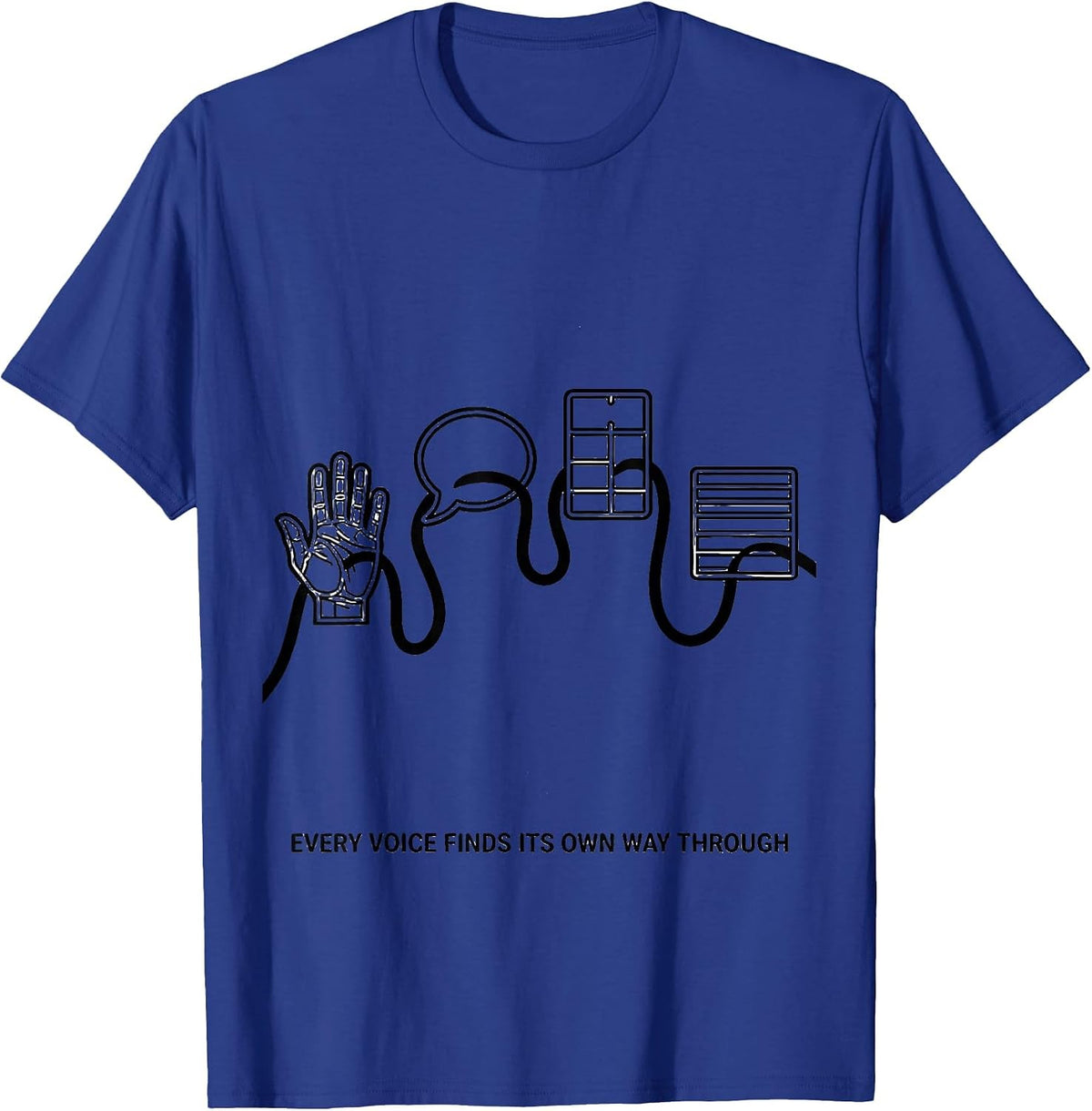 Men's Every Voice Finds Its Own Way Through Special Education T-Shirt - Royal Blue