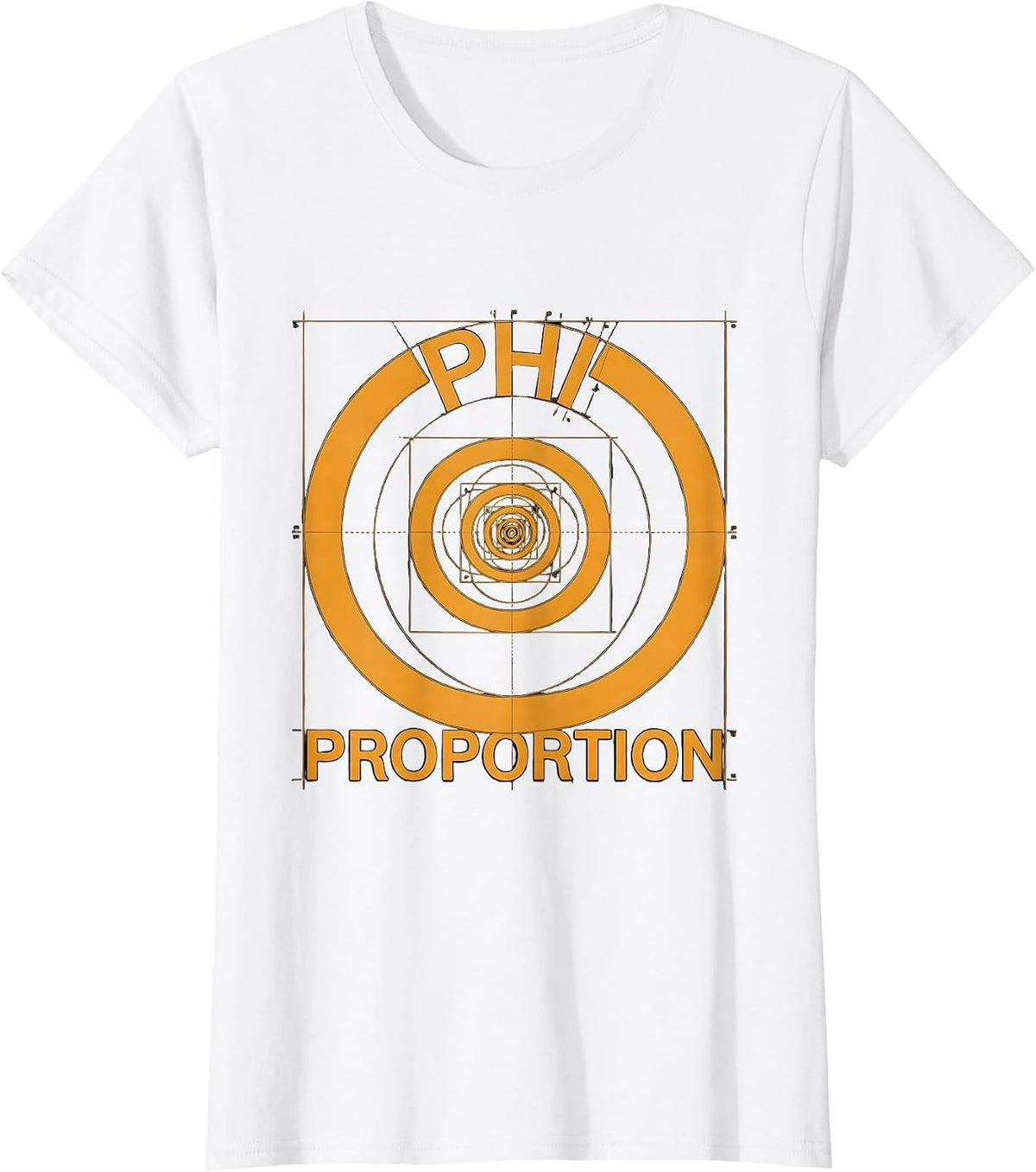 Women's Phi Proportion Sacred Geometry Math Enthusiast Teacher T-Shirt - White
