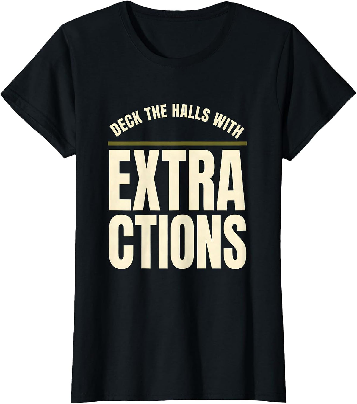 Deck The Halls With Extractions Funny Esthetician T-Shirt - Black