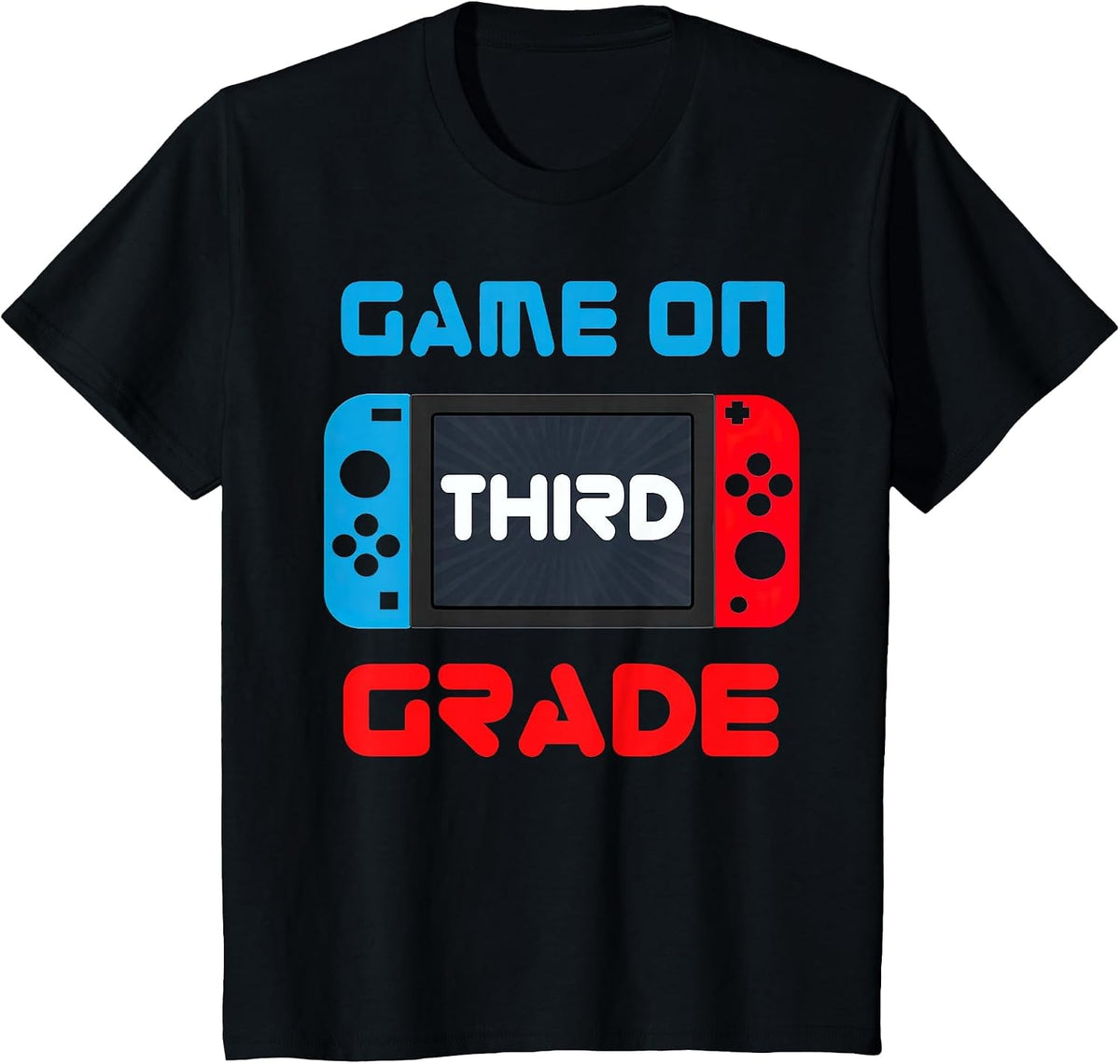 Game On Third Grade T-Shirt 3rd Grade Back to School T-Shirt - Black