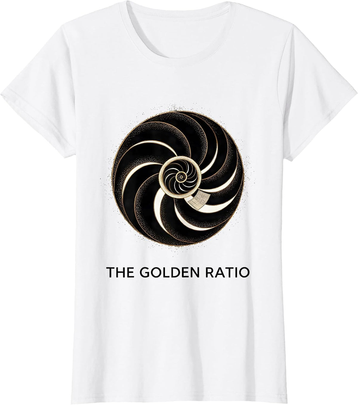 The Golden Ratio Blackwork Dotwork Sacred Geometry Math T-Shirt - White