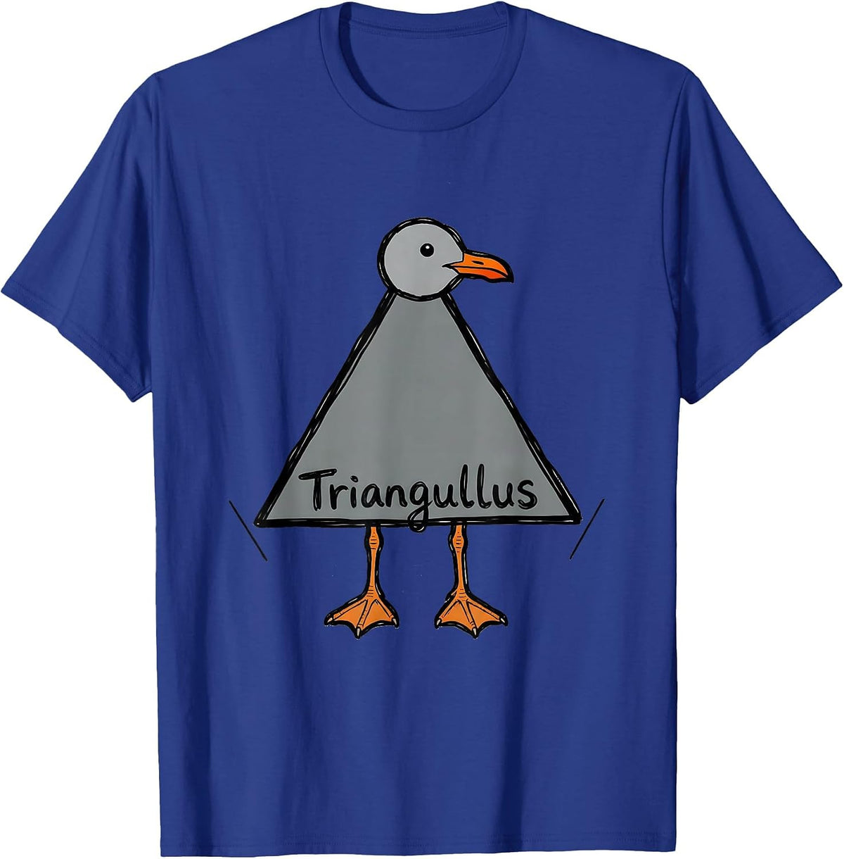 Triangullus Funny Triangle Seagull Bird Pun Math Teacher T-Shirt - Royal Blue