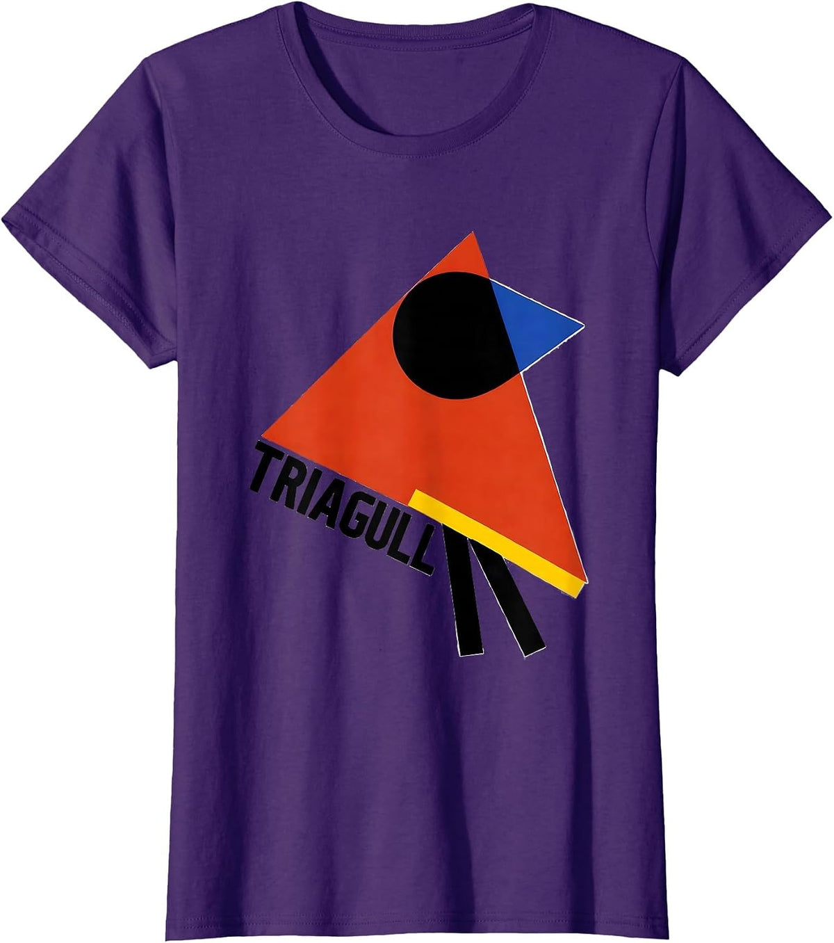 Women's Triagull Triangle Seagull Bird Pun Funny Math Teacher T-Shirt - Purple