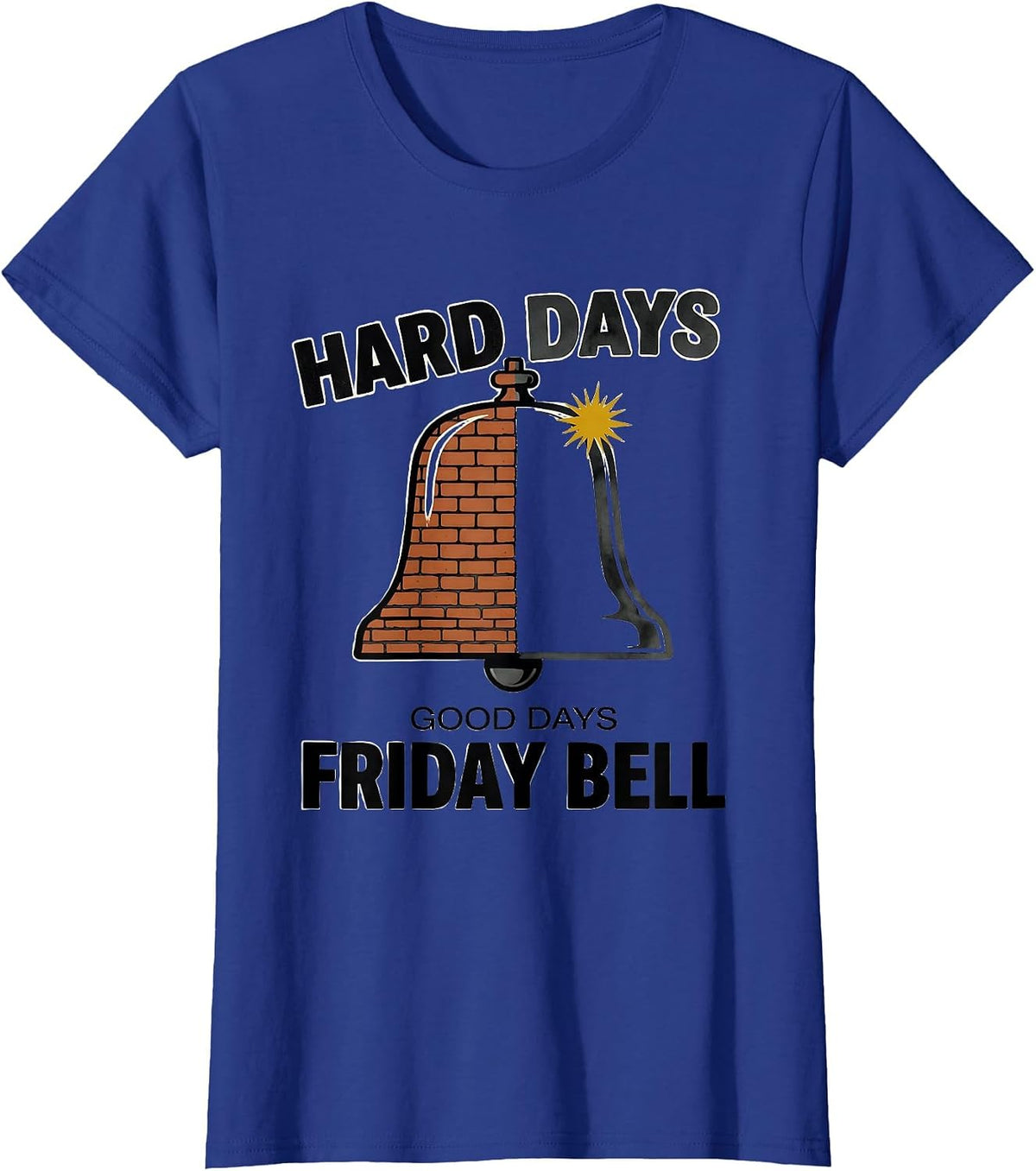 Women's Hard Days, Good Days, Friday Bell Midcentury Modern T-Shirt - Royal Blue