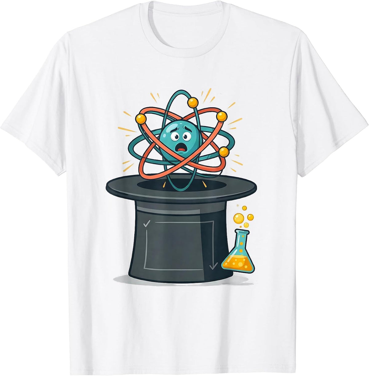 Men's Magician Atom Chemist Science Nerd Humor T-Shirt - White