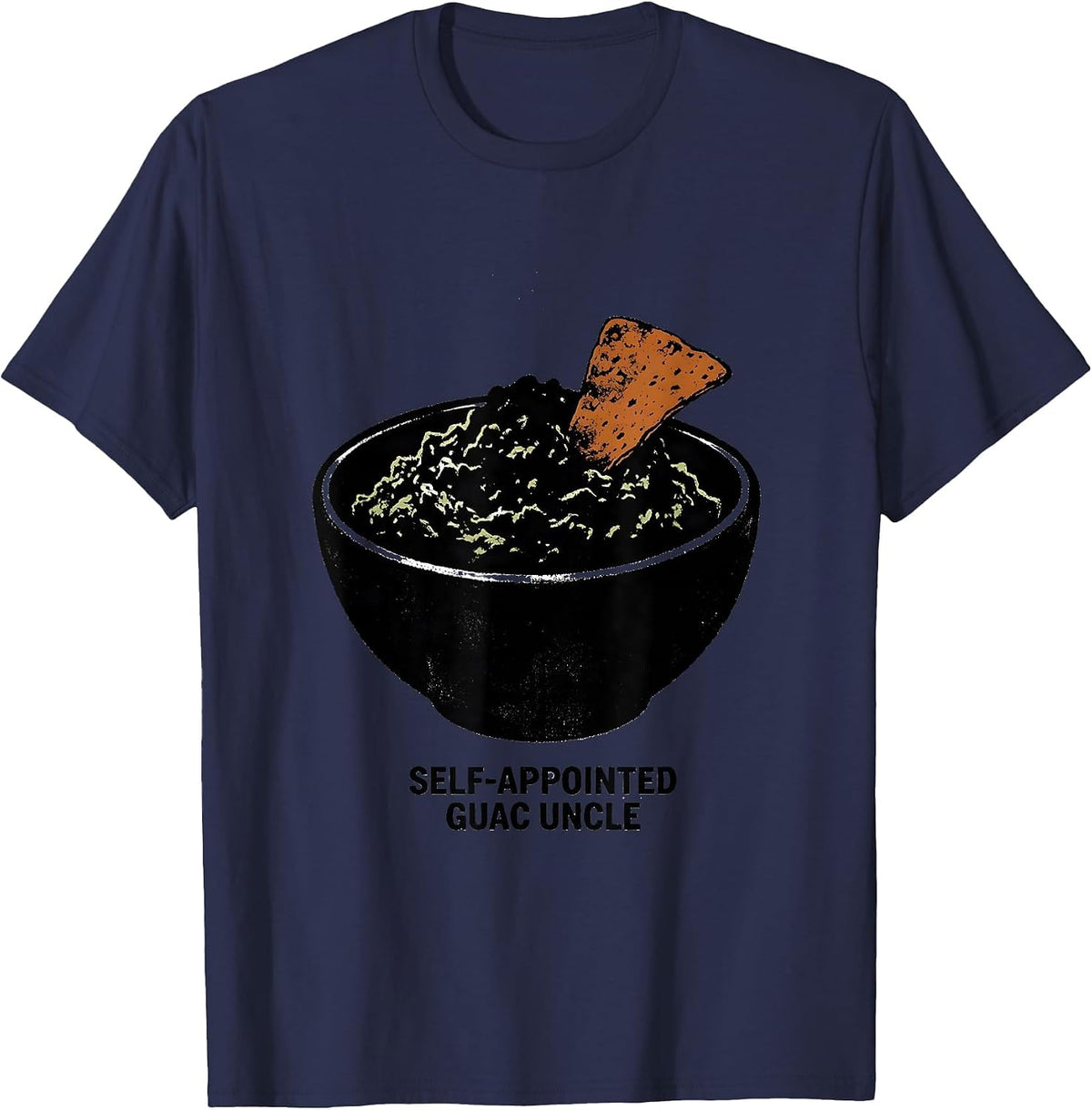 Men's Self-Appointed Guac Uncle Funny Uncle Cinco De Mayo T-Shirt - Navy Blue