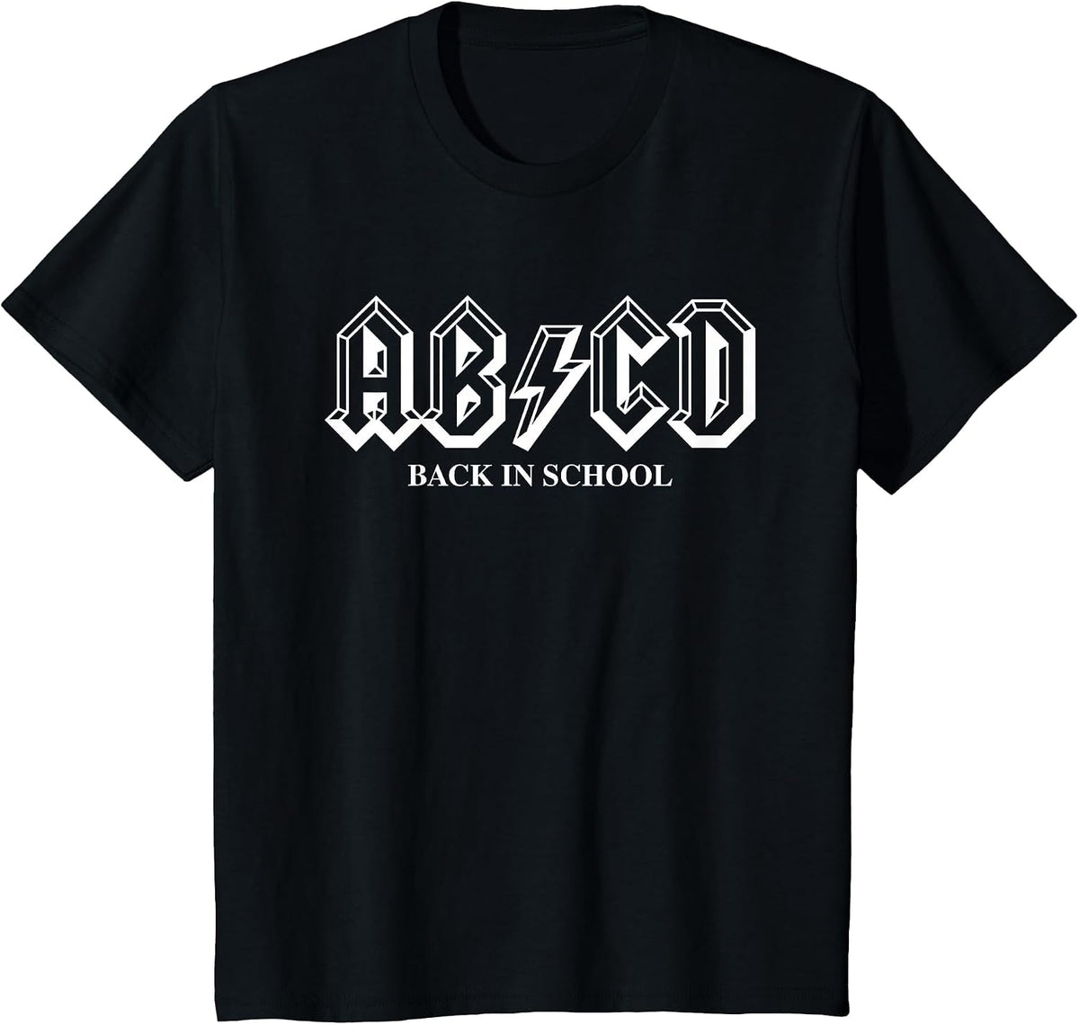 AB/CD - Back in School - for Students and Teachers T-Shirt - Black