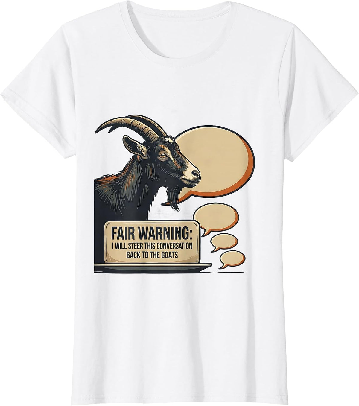Fair Warning I Will Steer This Conversation Back T-Shirt - White