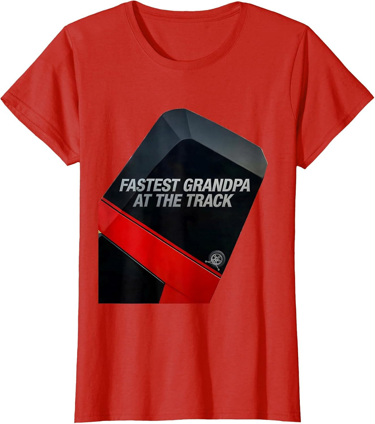 Fastest Grandpa At The Track Racing Livery Grandpa Gift T-Shirt - Red