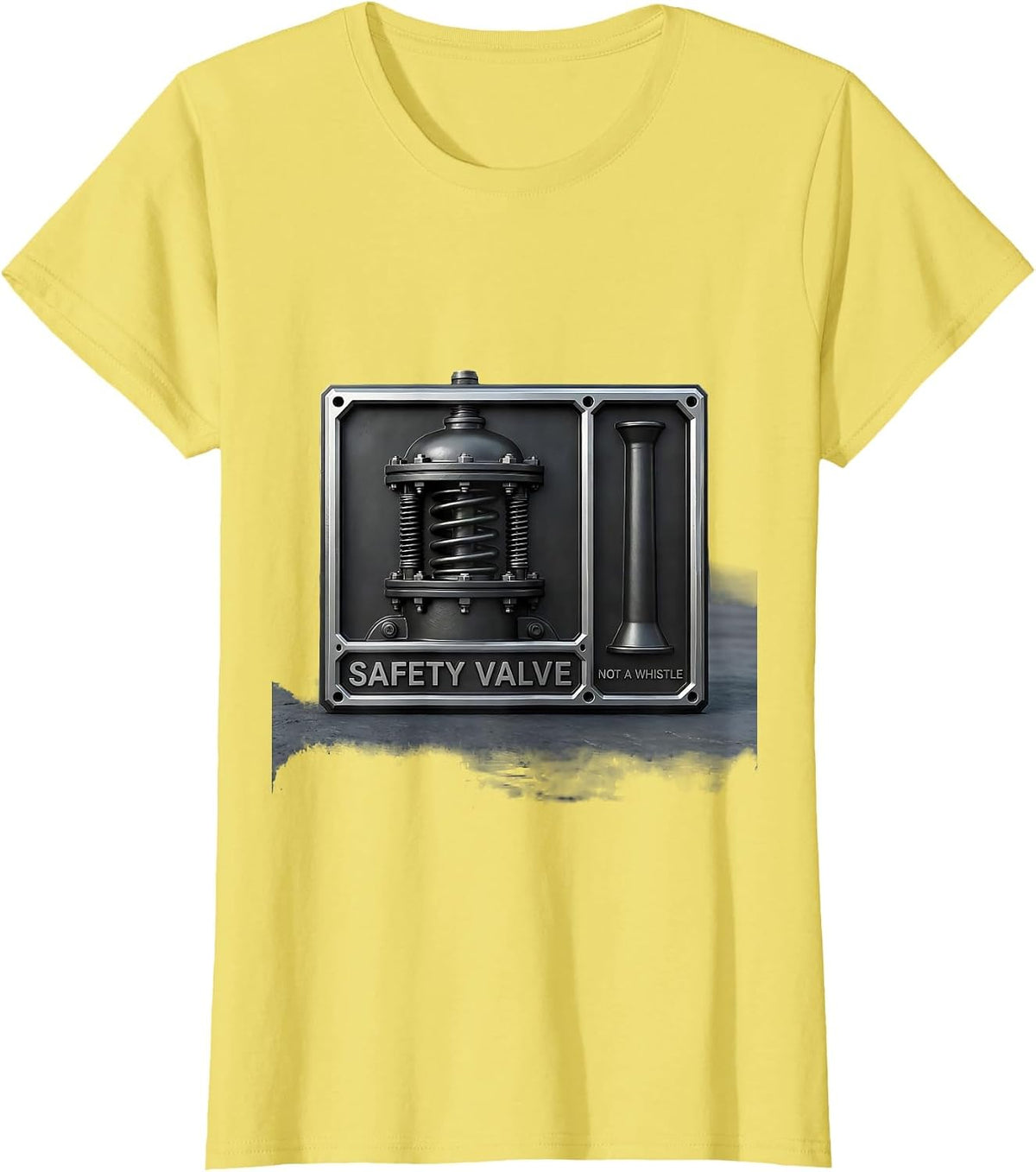 It's A Safety Valve, Not A Whistle Funny Train Enthusiast T-Shirt - Lemon Yellow