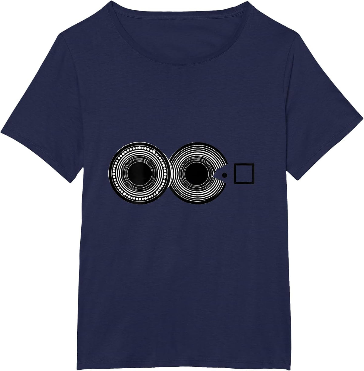 Women's Atomic Orbitals Silhouettes Nerdy Science Humor T-Shirt - Navy Blue