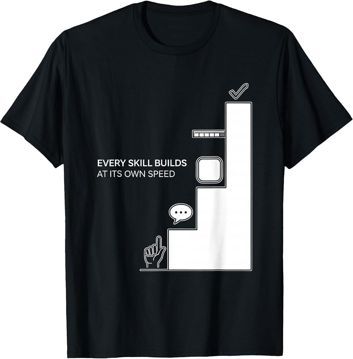 Men's Every Skill Builds At Its Own Speed Special Education T-Shirt - Black