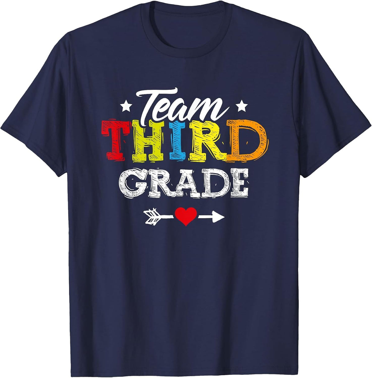 Team Third Grade Shirt Teacher Student Kids Back to School T-Shirt - Navy Blue