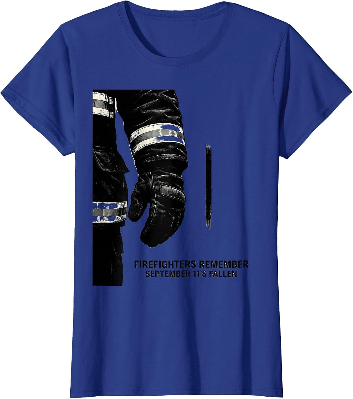 Women's Firefighters Remember September 11's Fallen Tribute T-Shirt - Royal Blue