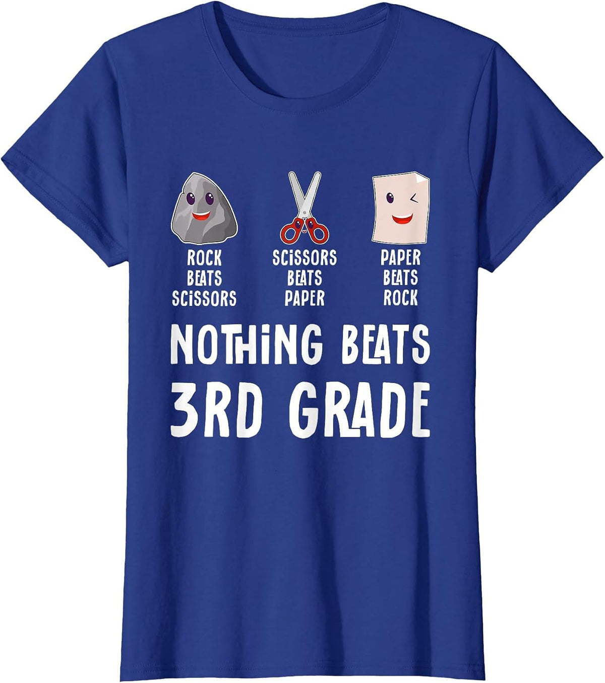 Nothing Beats 3rd Grade Funny Back to School Kids Teachers T-Shirt - Royal Blue