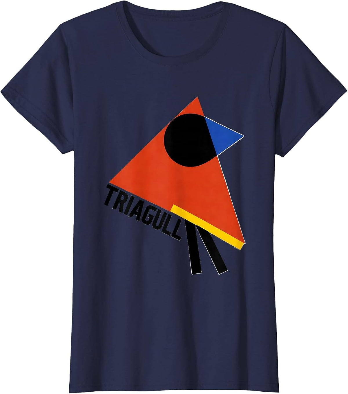 Women's Triagull Triangle Seagull Bird Pun Funny Math Teacher T-Shirt - Navy Blue