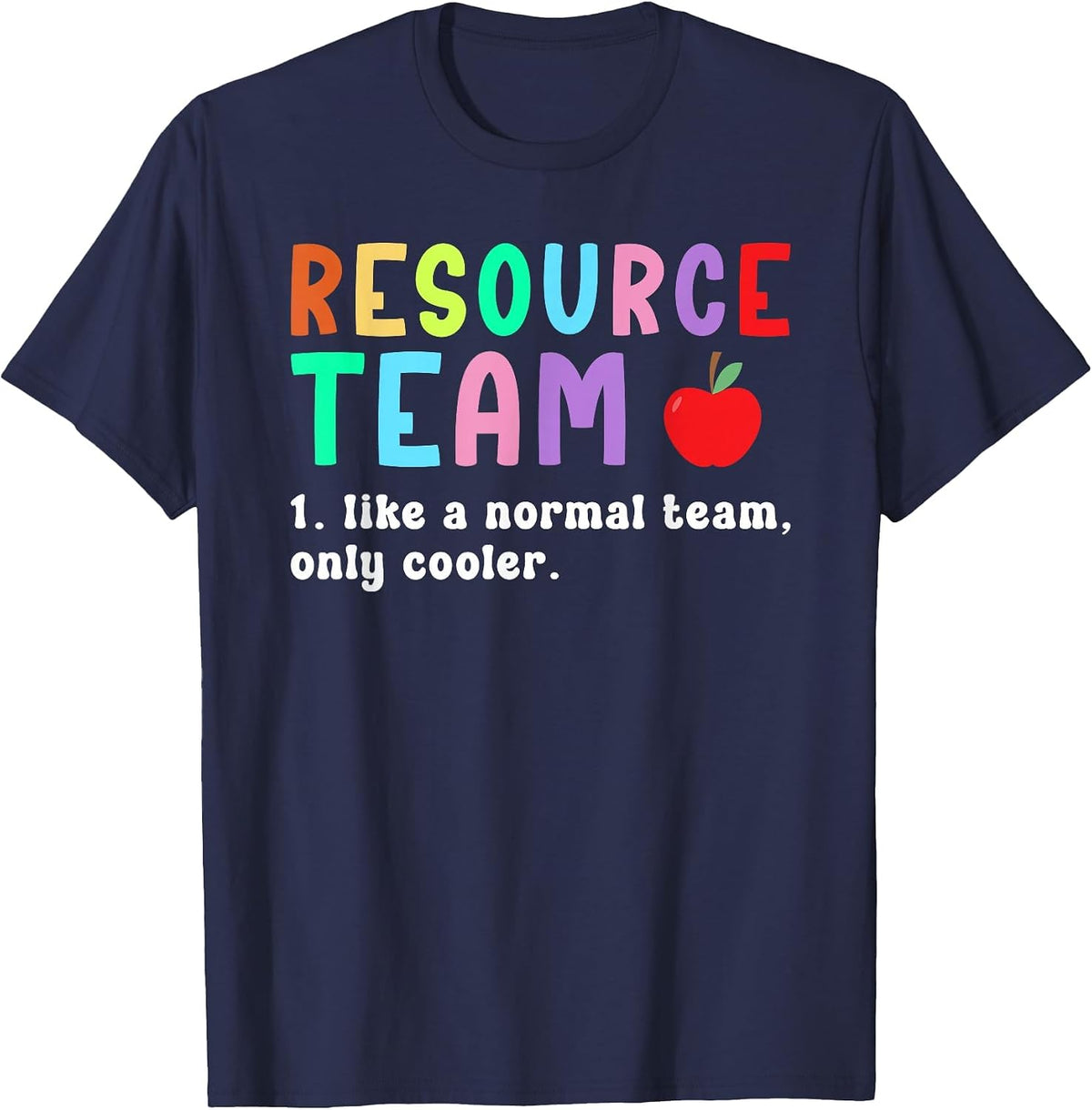 Resource Team Definition Resource Teacher Crew T-Shirt - Navy Blue