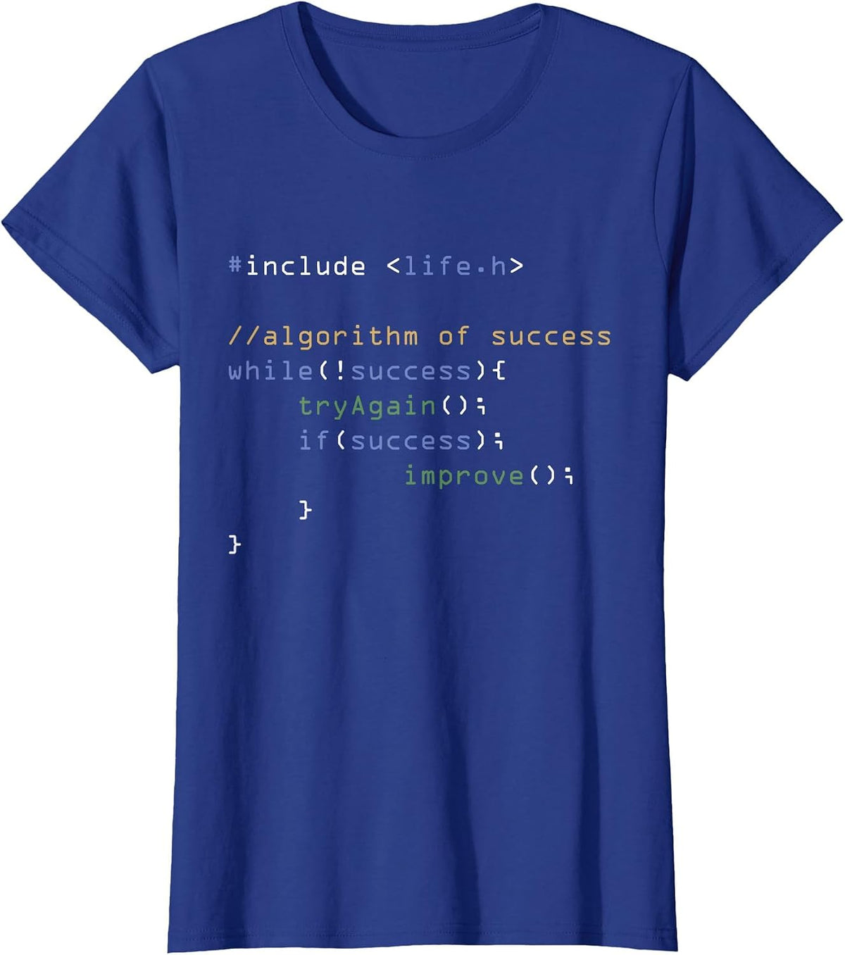 Programming Computer Science Code Algorithm Software Engineer T-Shirt - Royal Blue